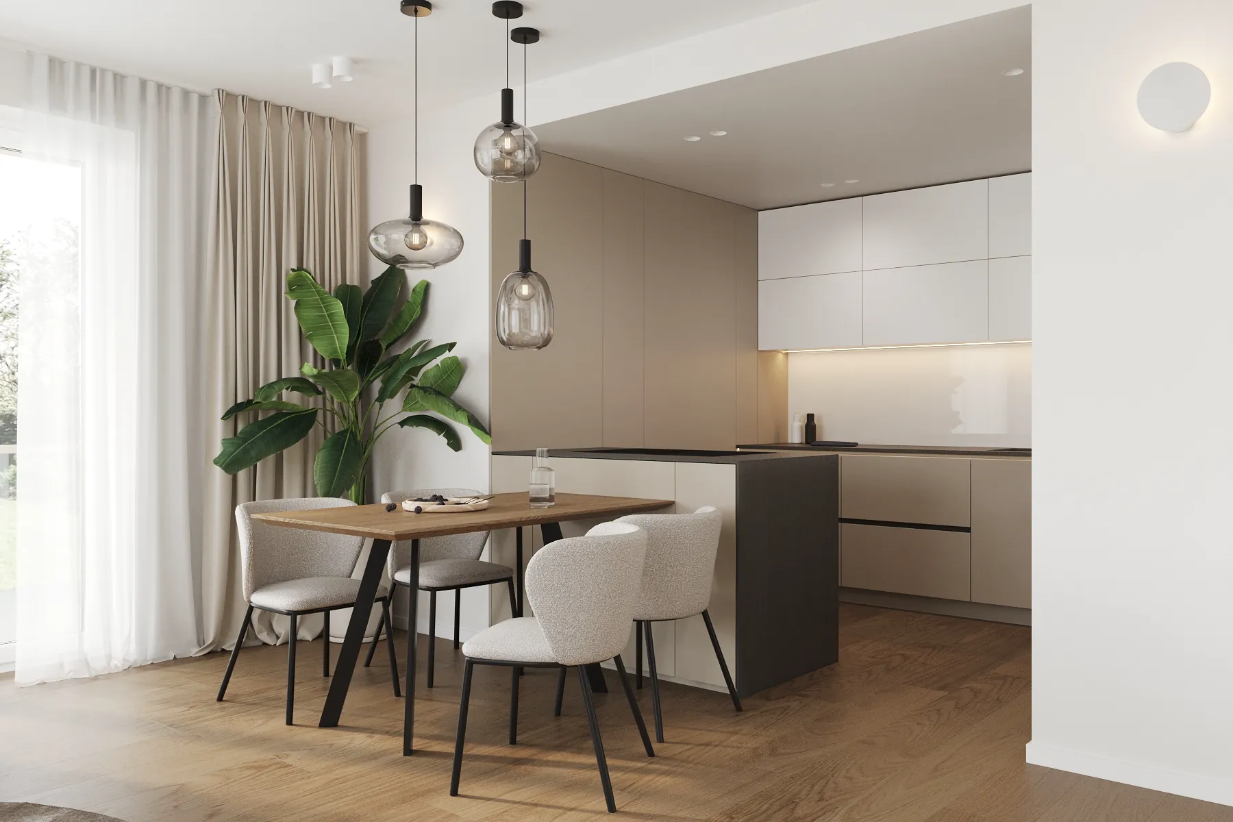 Obývací část s napojením na zahradu