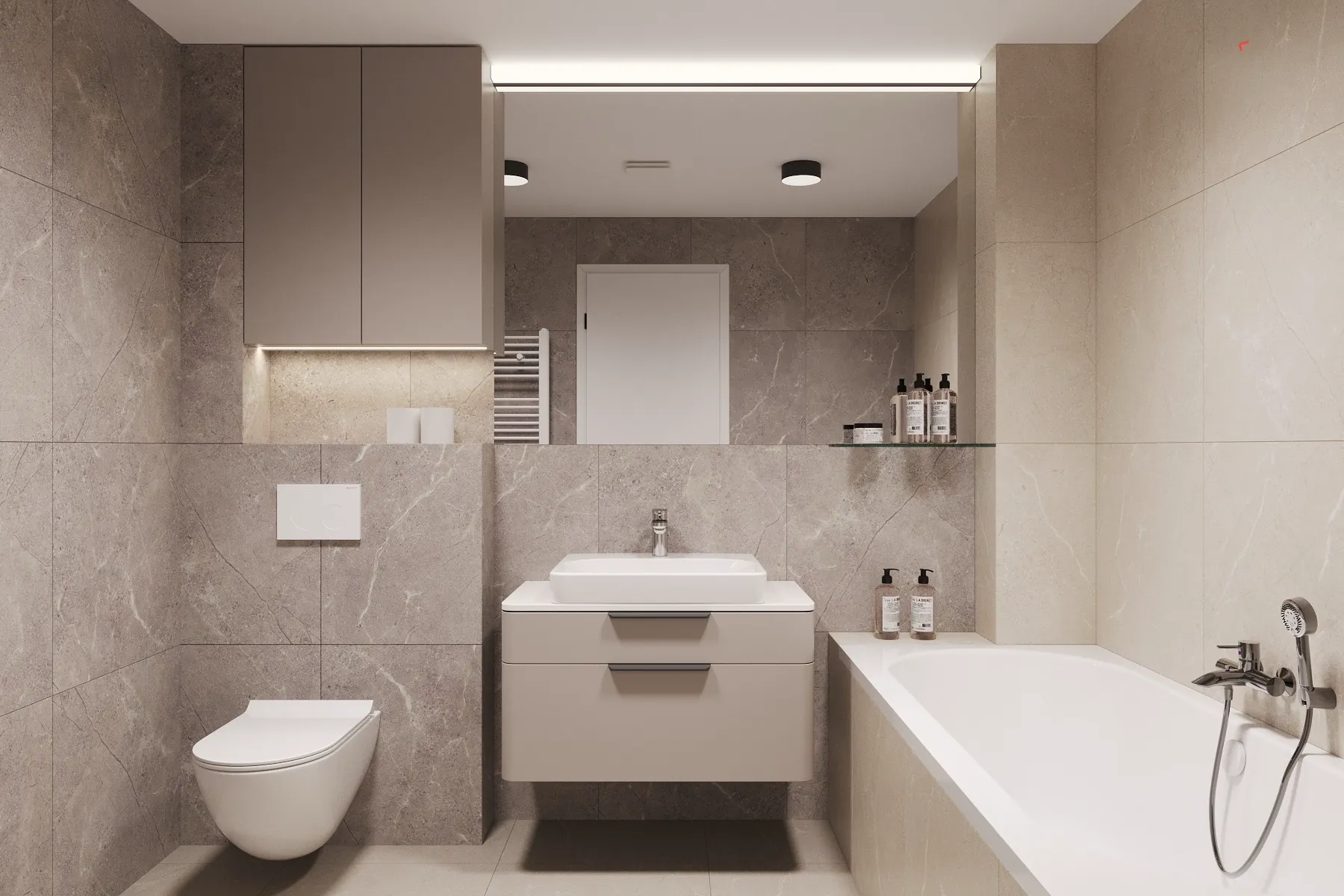 Prémiová koupelna s volně stojící vanou